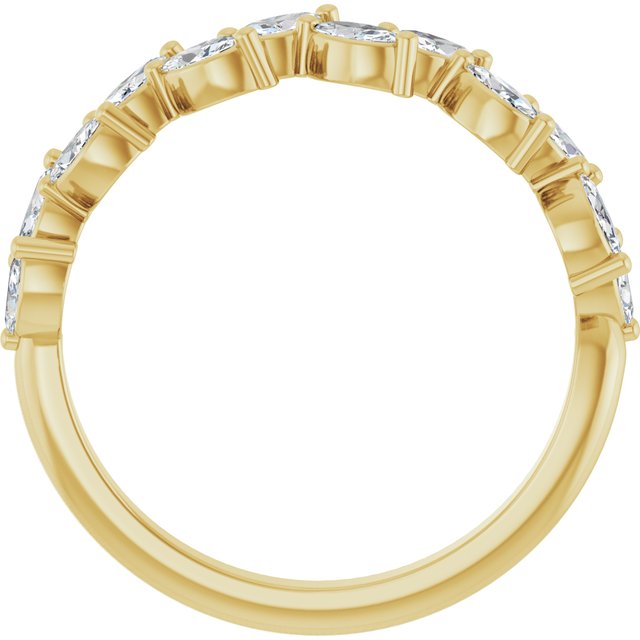 14K Yellow 5/8 CTW Lab-Grown Diamond Anniversary Band