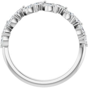 Platinum 5/8 CTW Lab-Grown Diamond Anniversary Band