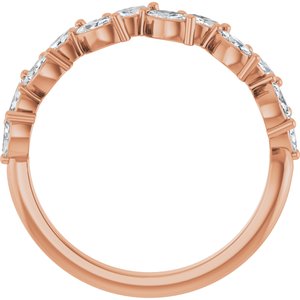14K Rose 5/8 CTW Lab-Grown Diamond Anniversary Band