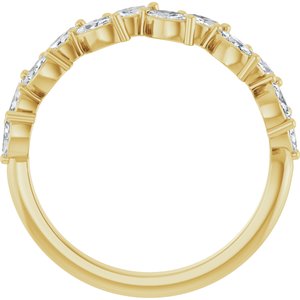 14K Yellow 5/8 CTW Lab-Grown Diamond Anniversary Band
