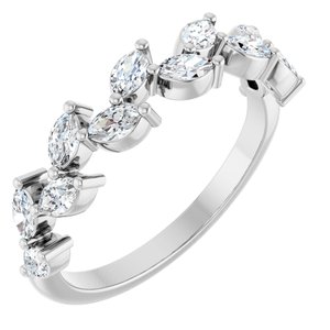 Platinum 5/8 CTW Lab-Grown Diamond Anniversary Band
