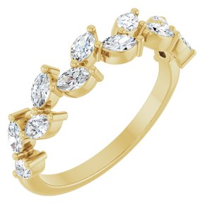 14K Yellow 5/8 CTW Lab-Grown Diamond Anniversary Band