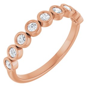 14K Rose 1/4 CTW Lab-Grown Diamond  Anniversary Band