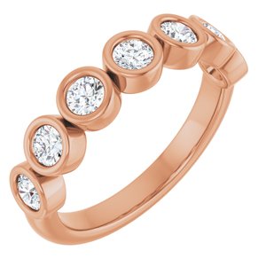 14K Rose 5/8 CTW Lab-Grown Diamond  Anniversary Band