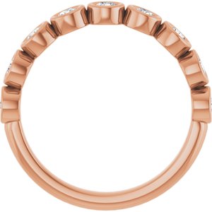 14K Rose 1/2 CTW Lab-Grown Diamond  Anniversary Band