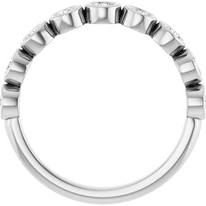 14K White 1/2 CTW Lab-Grown Diamond  Anniversary Band