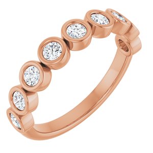 14K Rose 1/2 CTW Lab-Grown Diamond  Anniversary Band