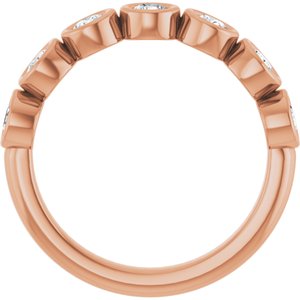14K Rose 5/8 CTW Lab-Grown Diamond  Anniversary Band