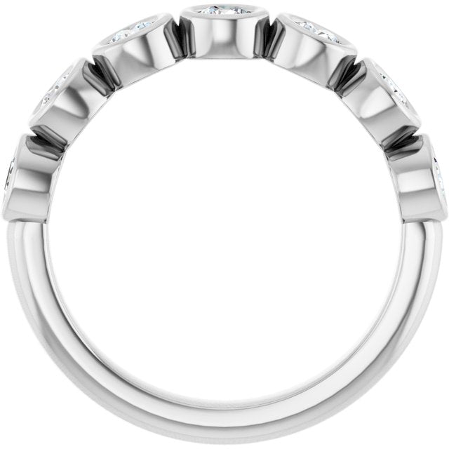 Platinum 5/8 CTW Lab-Grown Diamond  Anniversary Band