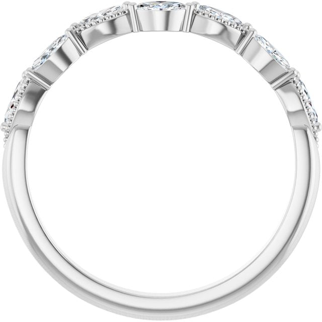 10K White 1/3 CTW Lab-Grown Diamond Anniversary Band