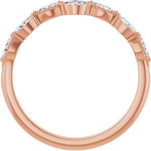 14K Rose 1/3 CTW Lab-Grown Diamond Anniversary Band