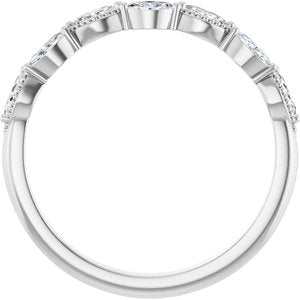 10K White 1/3 CTW Lab-Grown Diamond Anniversary Band