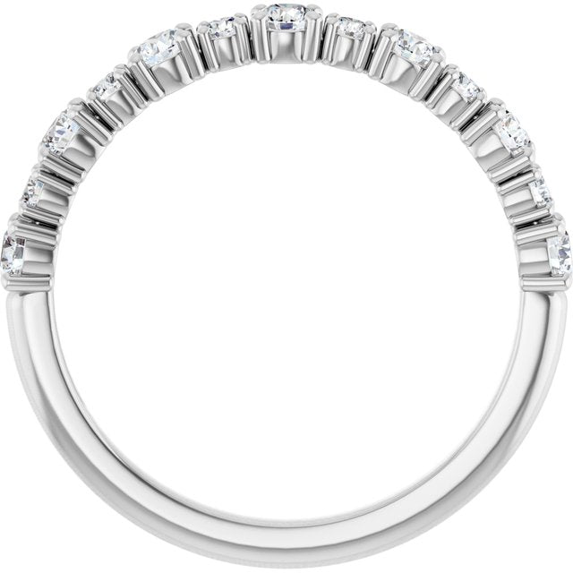 Platinum 1/2 CTW Lab-Grown Diamond Anniversary Band
