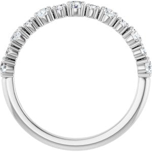 14K White 1/2 CTW Lab-Grown Diamond Anniversary Band