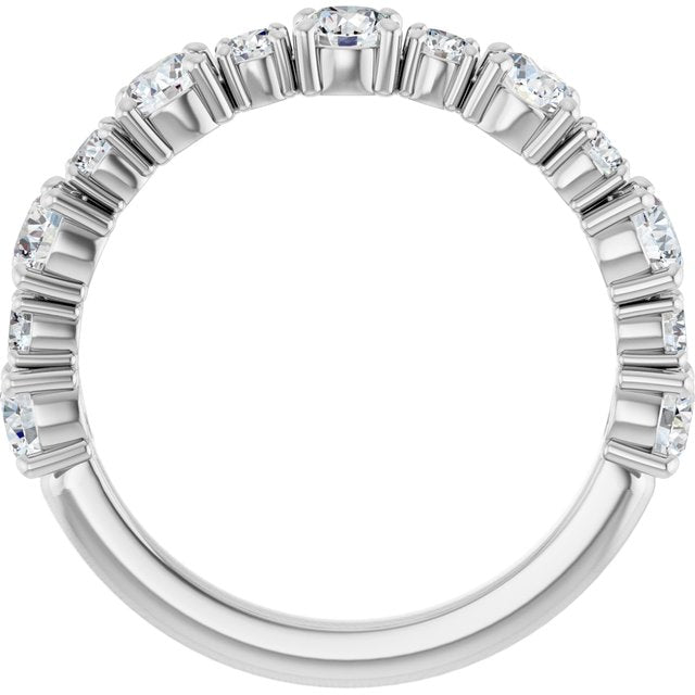 Platinum 1 1/3 CTW Lab-Grown Diamond Anniversary Band