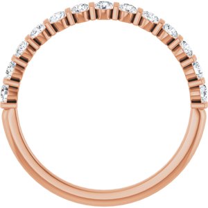 14K Rose 3/8 CTW Lab-Grown Diamond Anniversary Band