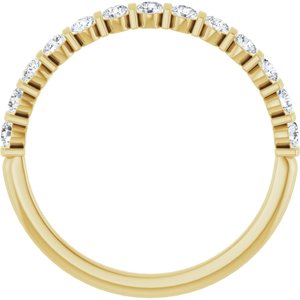 14K Yellow 3/8 CTW Lab-Grown Diamond Anniversary Band