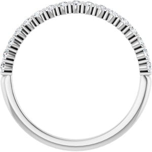 Platinum 1/5 CTW Lab-Grown Diamond Anniversary Band