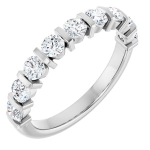 Platinum 3/4 CTW Lab-Grown Diamond Anniversary Band