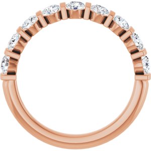 14K Rose 3/4 CTW Lab-Grown Diamond Anniversary Band