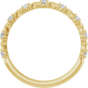14K Yellow 1/4 CTW Lab-Grown Diamond Anniversary Band