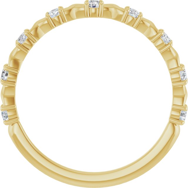 14K Yellow 1/4 CTW Lab-Grown Diamond Anniversary Band