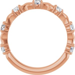 14K Rose 5/8 CTW Lab-Grown Diamond Anniversary Band