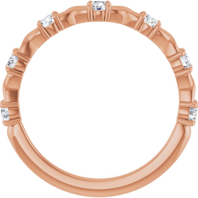 14K Rose 3/8 CTW Lab-Grown Diamond Anniversary Band