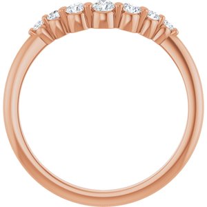 14K Rose 1/5 CTW Lab-Grown Diamond Contour Band