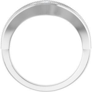Platinum 3/4 CTW Lab-Grown Diamond Contour Band