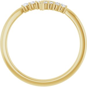 14K Yellow 1/8 CTW Lab-Grown Diamond Contour Band
