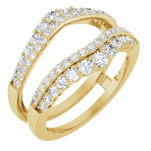 14K Yellow 1 CTW Lab-Grown Diamond Ring Guard