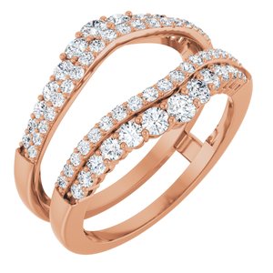 14K Rose 1 CTW Lab-Grown Diamond Ring Guard