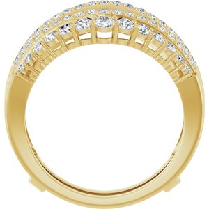 14K Yellow 1 CTW Lab-Grown Diamond Ring Guard