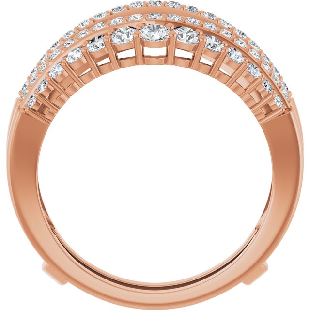 14K Rose 1 CTW Lab-Grown Diamond Ring Guard