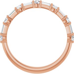 14K Rose 1/2 CTW Lab-Grown Diamond Anniversary Band