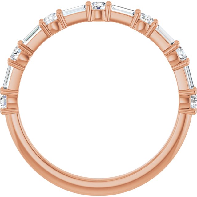 14K Rose 1/2 CTW Lab-Grown Diamond Anniversary Band