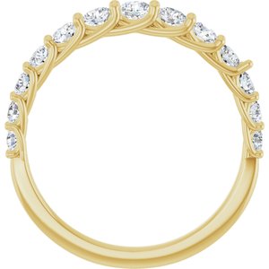 14K Yellow 3/4 CTW Lab-Grown Diamond Anniversary Band