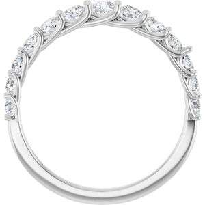 14K White 3/4 CTW Lab-Grown Diamond Anniversary Band