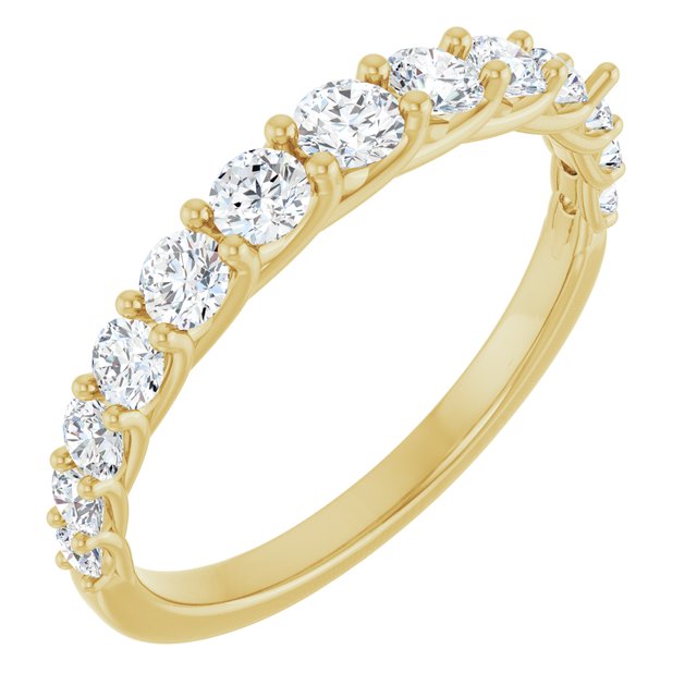 14K Yellow 3/4 CTW Lab-Grown Diamond Anniversary Band