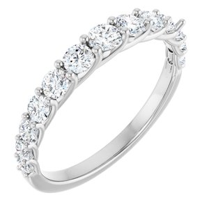 Platinum 3/4 CTW Lab-Grown Diamond Anniversary Band