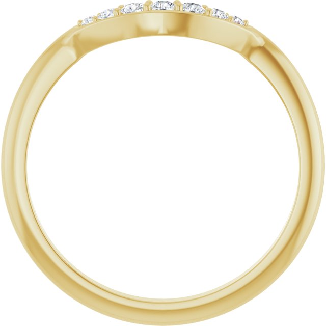 14K Yellow 1/8 CTW Lab Grown Diamond Contour Band