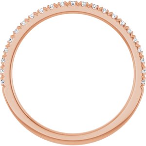 14K Rose 1/4 CTW Lab-Grown Diamond French-Set Anniversary Band