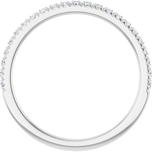 14K White 1/4 CTW Lab-Grown Diamond French-Set Anniversary Band