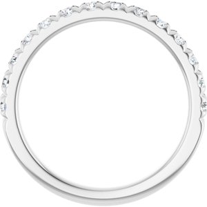 Platinum 5/8 CTW Lab-Grown Diamond French-Set Anniversary Band