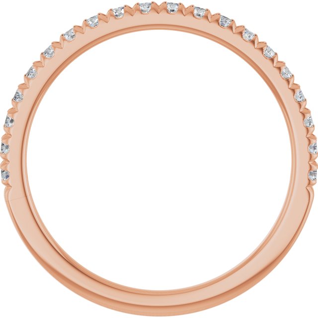 14K Rose 1/4 CTW Lab-Grown Diamond French-Set Anniversary Band