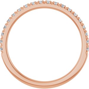 14K Rose 1/4 CTW Lab-Grown Diamond French-Set Anniversary Band