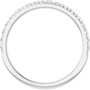 Platinum 1/3 CTW Lab-Grown Diamond French-Set Anniversary Band