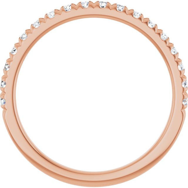 14K Rose 1/3 CTW Lab-Grown Diamond French-Set Anniversary Band