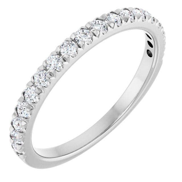 Platinum 1/3 CTW Lab-Grown Diamond French-Set Anniversary Band